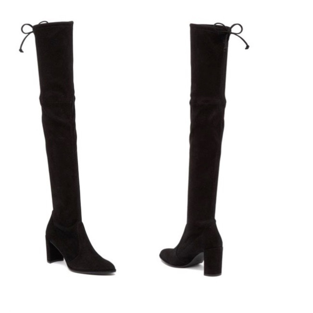 Stuart Weitzman Black Landmark Pointy Over The Knee Boots/Booties